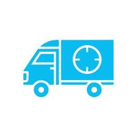 Delivery truck icon on white background. illustration in trendy flat style vector