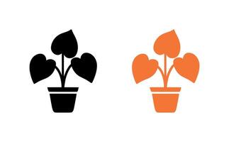 Indoor plant icon on white background. illustration in trendy flat style vector