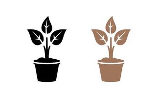 Indoor plant icon on white background. illustration in trendy flat style vector