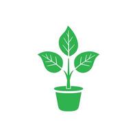 interior planta icono en blanco antecedentes. ilustración en de moda plano estilo vector