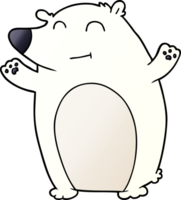 dessin animé heureux ours polaire png