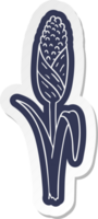 cartoon sticker of fresh corn on the cob png