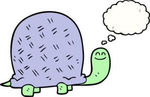 hand drawn thought bubble cartoon turtle png