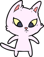 gato de desenho animado confuso png