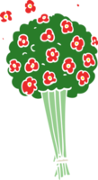 flat color style cartoon bunch of flowers png