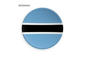 Botswana bandera icono en moderno neomorfismo estilo. botón para móvil solicitud o web en blanco antecedentes vector