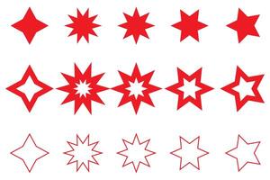 a red pattern with a square of stars vector