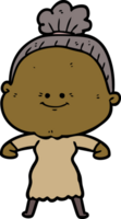 anciana feliz de dibujos animados png