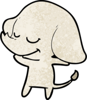 elefante sonriente de dibujos animados png