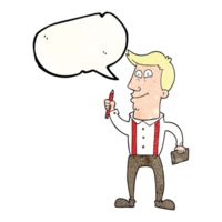 hand speech bubble textured cartoon man with notebook and pen png