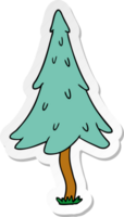 hand drawn sticker cartoon doodle of woodland pine trees png