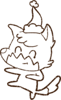 desenho de carvão festivo de raposa png
