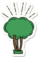 pegatina de un árbol estilo tatuaje png