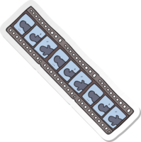 sticker of a cartoon film strip png