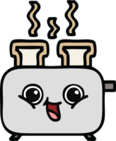 cute cartoon of a of a toaster png