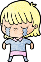 Cartoon-Frau weint png