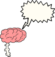 hand drawn speech bubble cartoon brain png