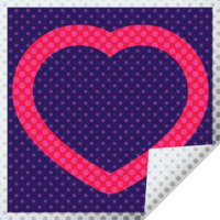 heart graphic   square peeling sticker png