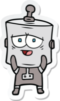 sticker of a cartoon robot png