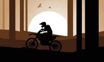 motor cross illustration vector