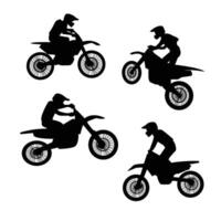 motor silhouette set illustration vector