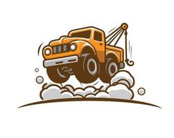 breakdown truck cartoon vector