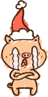 Crying Pig Chalk Drawing png