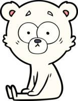 desenho de urso polar nervoso png