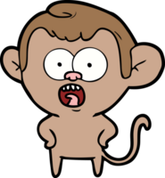 cartoon shocked monkey png