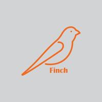 finch bird logo design vector