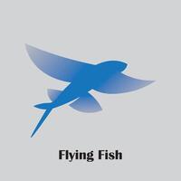 flying fish logo design vector