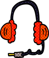 fones de ouvido de desenho animado png