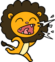 cartoon running lion png
