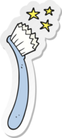 autocollant d'une brosse à dents de dessin animé png