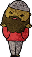 cartoon man with beard png