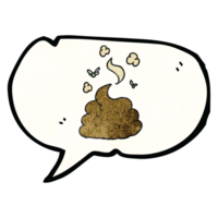 Hand Rede Blase texturiert Karikatur brutto Poop png