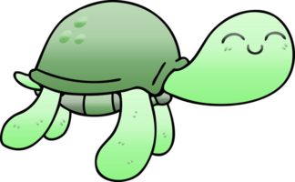 gradient shaded quirky cartoon turtle png