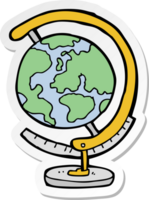 sticker of a cartoon globe png