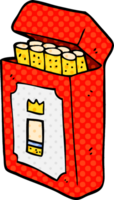 cartoon doodle pack of cigarettes png