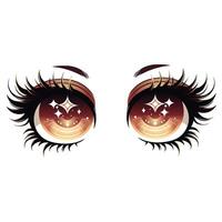 Brown Doll Eyes For Barbie, Character Design, Anime, Dressup vector