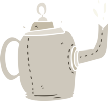 flat color style cartoon old kettle png