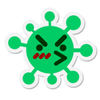 wütender Vogelvirus-Aufkleber png