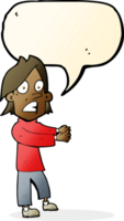 cartoon shocked man with speech bubble png