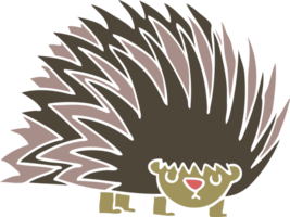 tecknad doodle taggig igelkott png