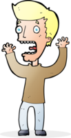 cartoon frightened man png