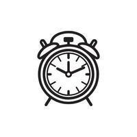 Alarm clock line icon, concept illustration, outline symbol, sign design. vector