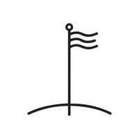 Flag icon . A thin line sign. Isolated symbol illustration design. vector