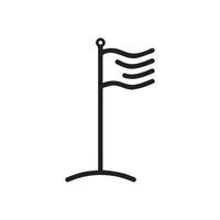 Flag icon . A thin line sign. Isolated symbol illustration design. vector