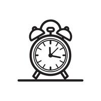 Alarm clock line icon, concept illustration, outline symbol, sign design. vector