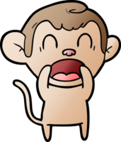 shouting cartoon monkey png